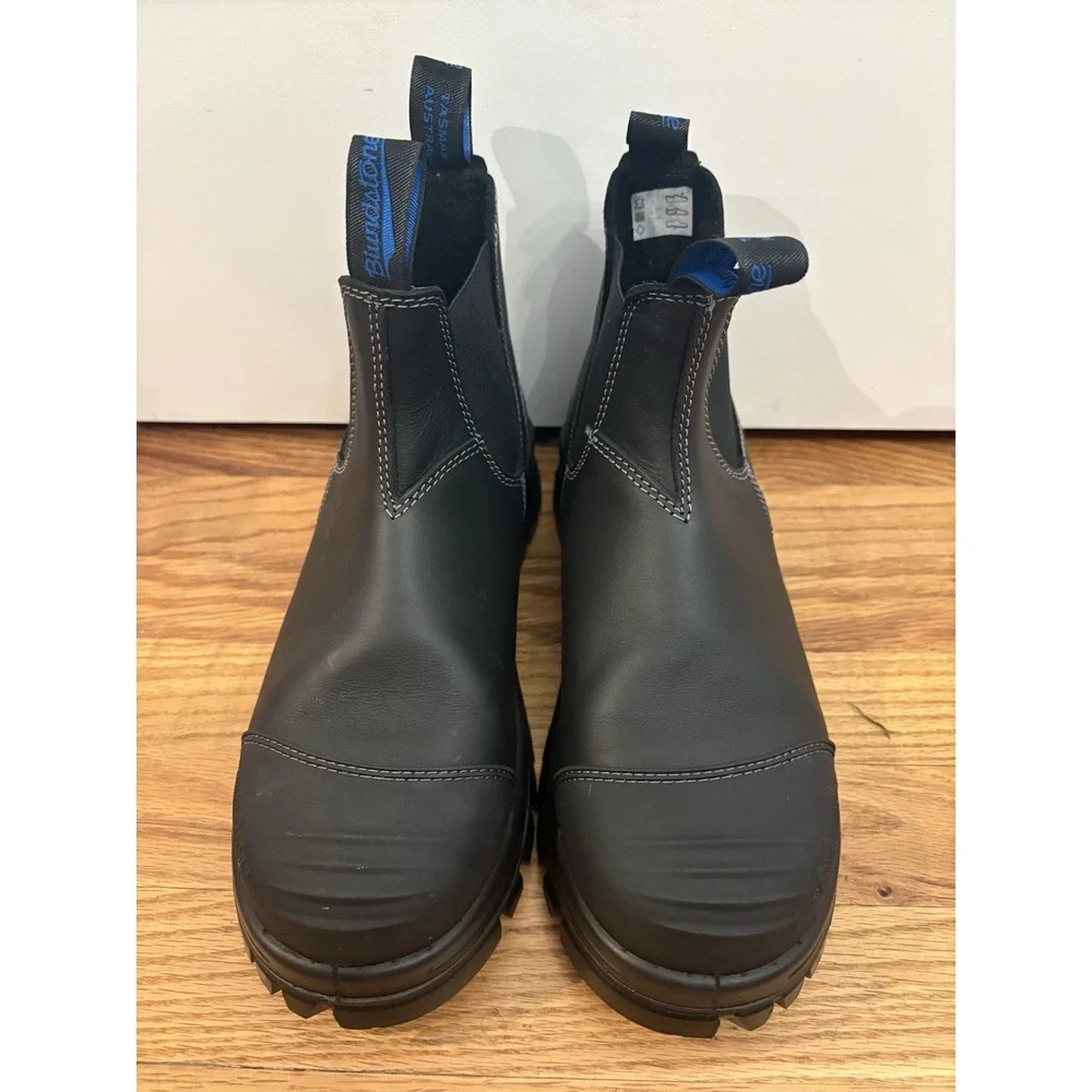 Bludstone Unisex 990 Steel Toe Black Slip On Safety Chelsea Boots Men's 9 US